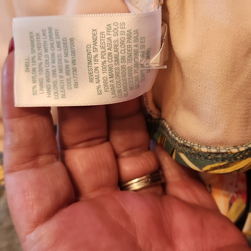 Floral Swimsuit in Pink and Green Shirred Front Daughter Took Off Tags. Didnt F - Picture 5 of 5